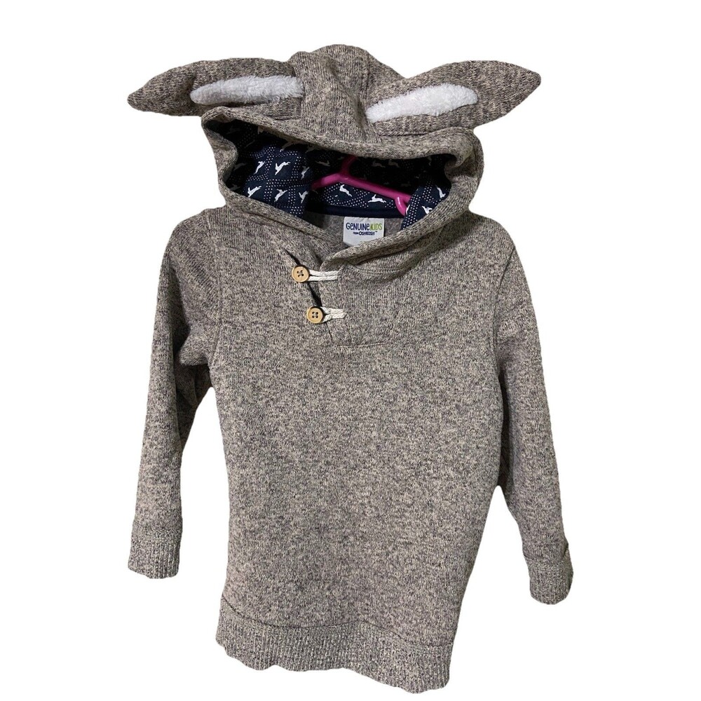 Toddler Boys Genuine Kids By Osh Kosh Hooded Sweater Size 3T Preowned